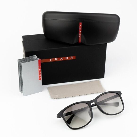 NEW Prada Linea Rossa PS01TSF DG00A7 Black Grey Gradient Rectangle Unisex main image 4